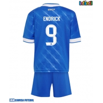 Camisa de Futebol Real Madrid Endrick #9 Equipamento Alternativo Infantil 2025-26 Manga Curta (+ Calças curtas)